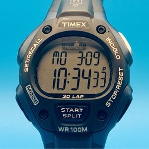 TIMEX IRONMAN TRAITHLON 2020 Men’s Digital Wristwatch Chrono Working New Battery